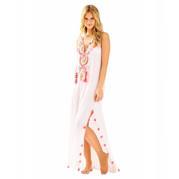 Women's LILLY PULITZER Nolia Maxi Beach  Lined Dress SIZE XS.   FL - Picture 1 of 14